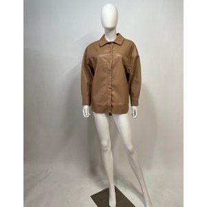 Funky faux Leather Jacket Shirt